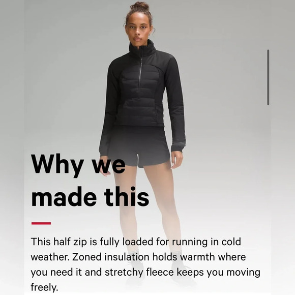 NWT Lululemon Down for It All Cropped Half-Zip Pullover in Black Size 6 - Picture 9 of 15